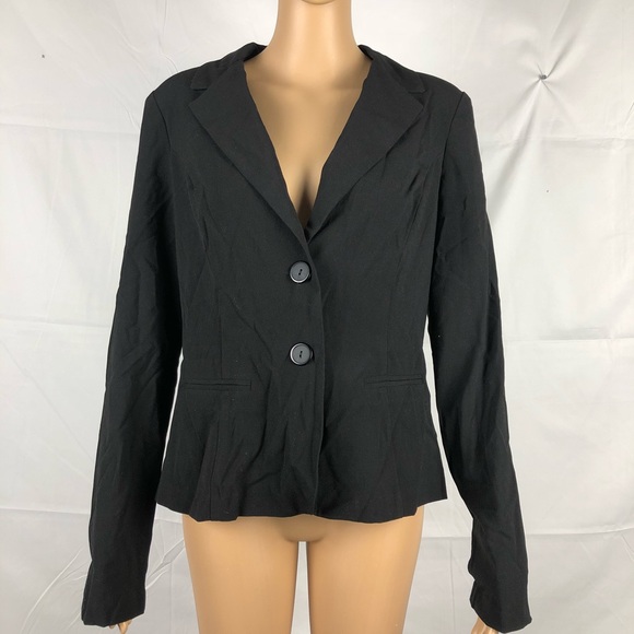 Juniors a. Byer Two Button Jacket Black - Picture 3 of 3